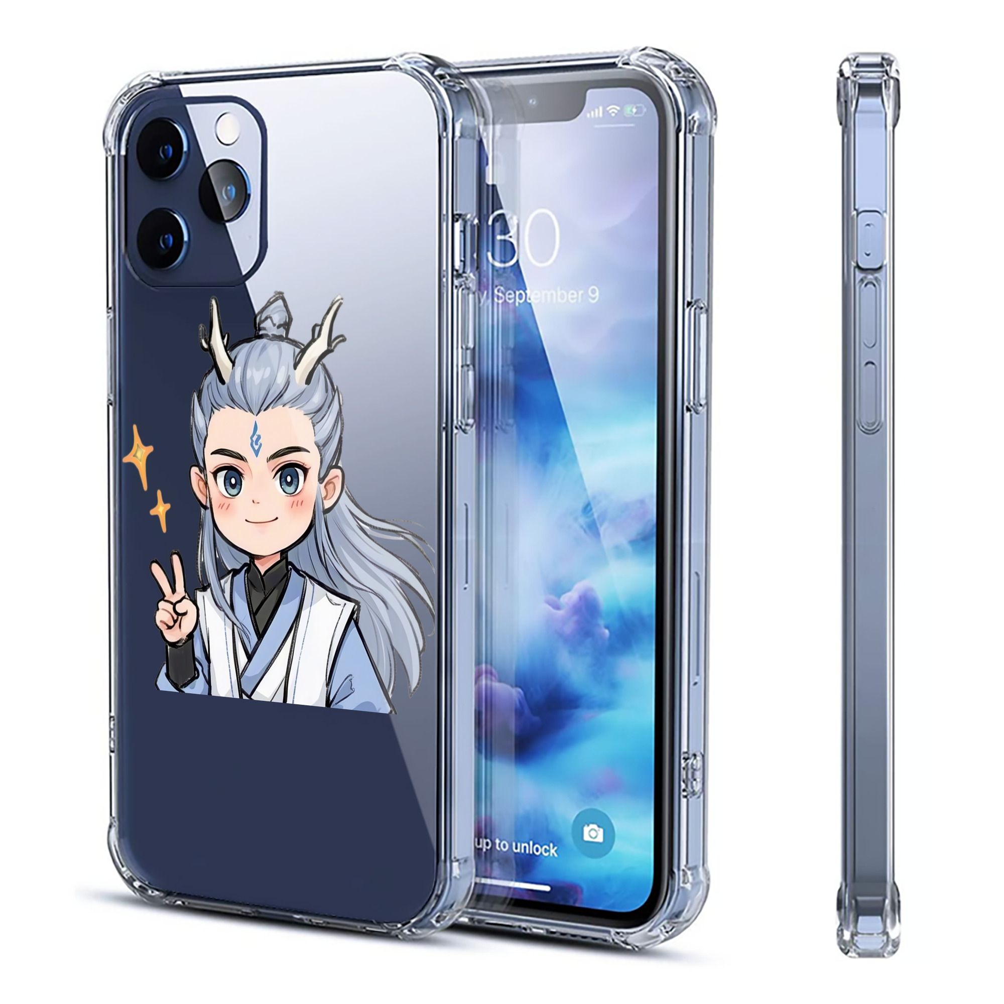 （画像用） Ne Zha 2 ナタ 魔童の大暴れ 【iPhone 12シリーズ対応】透明スマホケース（クリアソフトケース）